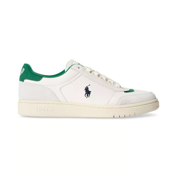 Polo Ralph Lauren Court Sport Sneaker Men\'s 10 White Lace-Up Shoes ZPO3971 main image 9